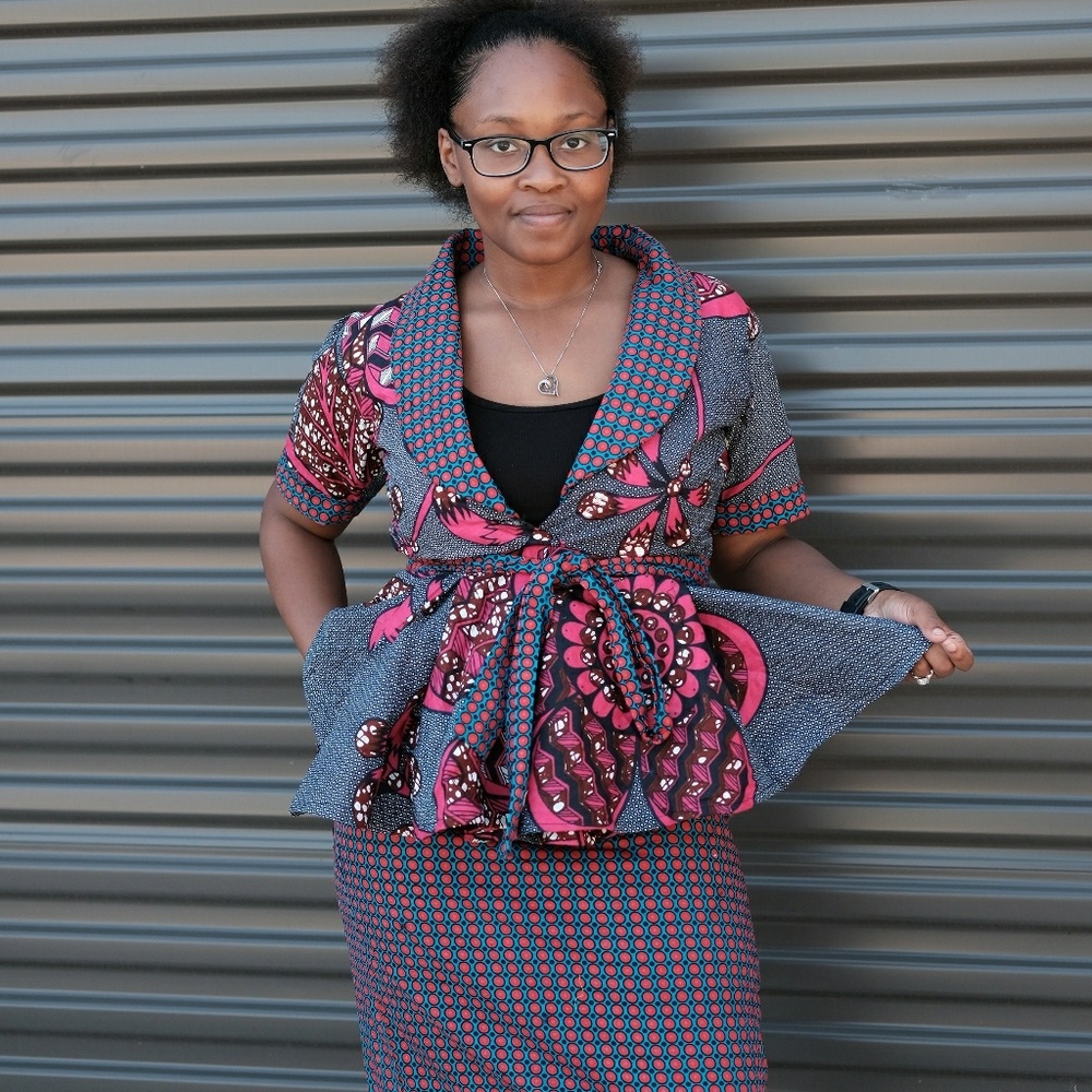 African Ankara women 2pcs set of top and skirt - Picture 2 of 5